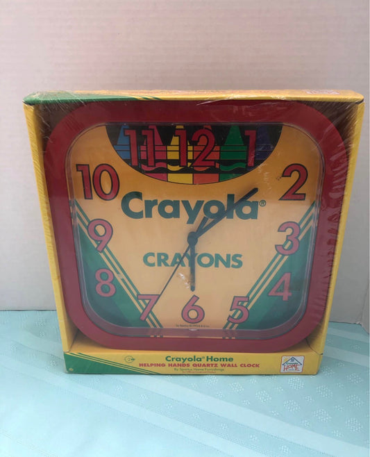 1993 Crayloa Crayons Spartus Wall Clock - Extremely Rare Vintage Memorabilia -