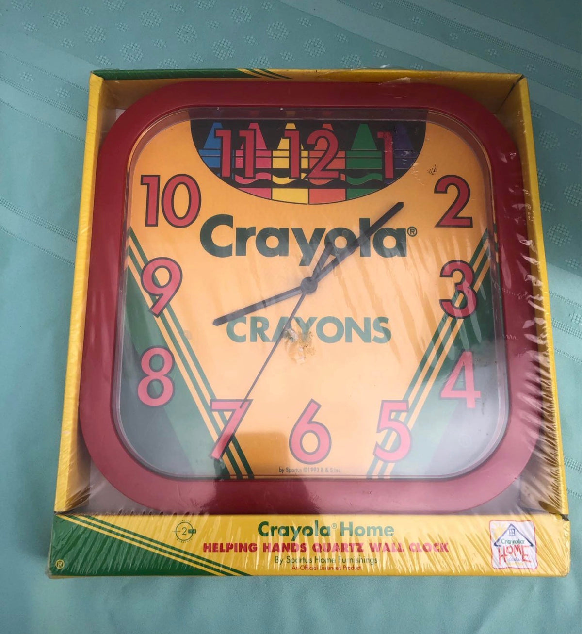 1993 Crayloa Crayons Spartus Wall Clock - Extremely Rare Vintage Memorabilia -