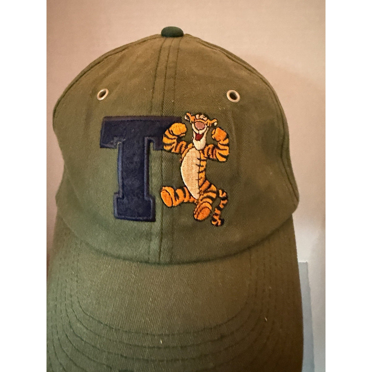 Disney Walt Disney World Tigger "T" Embroidered Green Baseball Cap Hat