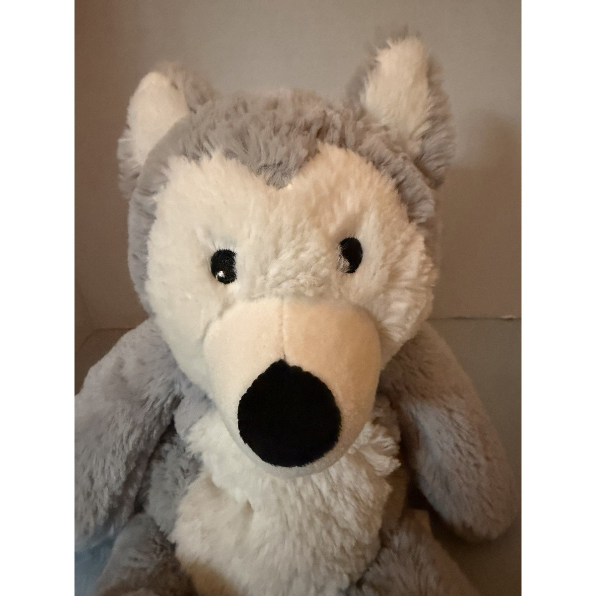 Warm & Cozy Gray/White Wolf Stuffed Animal, Scented Microwavable Plush