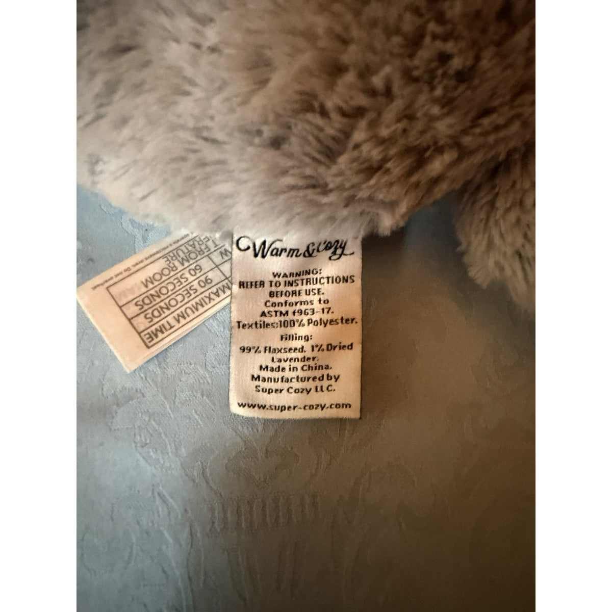 Warm & Cozy Gray/White Wolf Stuffed Animal, Scented Microwavable Plush