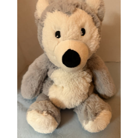 Warm & Cozy Gray/White Wolf Stuffed Animal, Scented Microwavable Plush